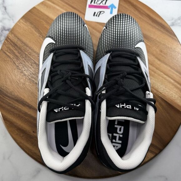 Men’s size 14 WIDE-Nike Alpha Menace 4 Pro Wide nby Black White Football Cleats - Picture 7 of 9